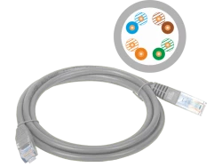 Patch-cord U/UTP kat.5e PVC 20.0m szary ALANTEC - ALANTEC