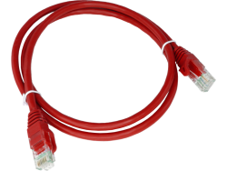 Patch-cord U/UTP kat.6A LSOH 0.5m czerwony ALANTEC  - ALANTEC