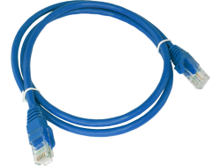 Patch-cord U/UTP kat.6A LSOH 0.5m niebieski ALANTEC  - ALANTEC