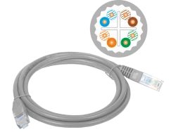 Patch-cord U/UTP kat.6A LSOH 0.5m szary ALANTEC - ALANTEC