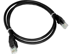 Patch-cord U/UTP kat.6 PVC 2.0m czarny ALANTEC  - ALANTEC