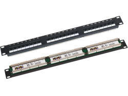 Patch panel 1U/19 cali UTP nieekranowany 24 porty kat. 5E złącza LSA Q-LANTEC  - Q-LANTEC