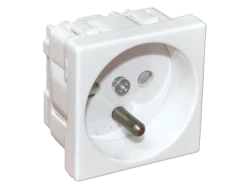 Gniazdo elektryczne 45x45, białe - 2P+Z ALANTEC - ALANTEC