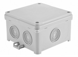 Puszka n/t hermetyczna pusta 93x93x55mm IP54 z dławicą zintegrowaną szara N 90x90F 35220002