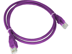 Patch-cord ALANTEC kat.6A U/UTP fioletowy 0,5m LSOH  - ALANTEC