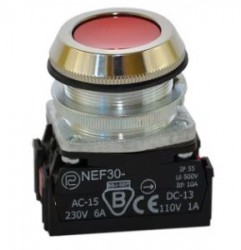 Przycisk sterowniczy 30mm czerwony z samopowrotem 3Z/ 3R kryty NEF30Kc 3X3Y 500V 10A W0-NEF30-K 3X3Y C