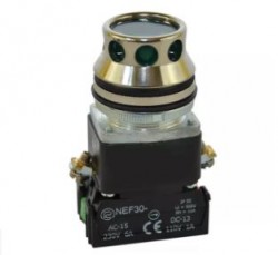 Przycisk sterowniczy 30mm zielony 1Z 1R z samopowrotem z podświetleniem W0-NEF30-KL XY Z