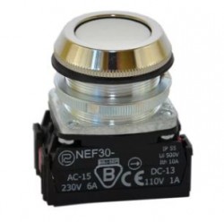 Przycisk sterowniczy 30mm biały 1Z 1R z samopowrotem W0-NEF30-K XY B