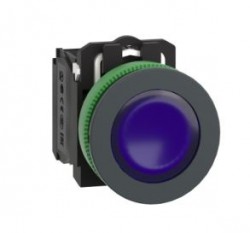 Harmony XB5 Przycisk podświetlany plastik. niebieski fi30 zintegrowana dioda LED 230…240 V AC 1Z + 1R XB5FW36M5
