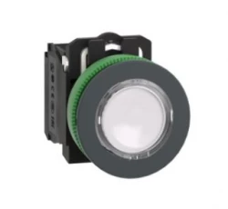 Harmony XB5 Przycisk podświetlany płaski plastik. biały fi30 zintegrowana dioda LED 24 V AC/DC 1Z + 1R XB5FW31B5