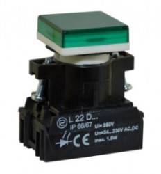 Lampka sygnalizacyjna 22mm zielona L22KD 24-230V AC/DC W0-LDU1-L22KD Z