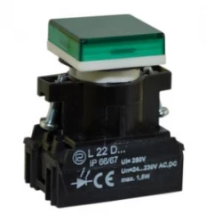Lampka sygnalizacyjna 22mm zielona L22KD 24-230V AC/DC W0-LDU1-L22KD Z