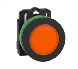 Harmony XB5 Przycisk płaski plastik. pomarańczowy fi30 gładka soczewka zintegrowana dioda LED 230...240 V AC XB5FVM5
