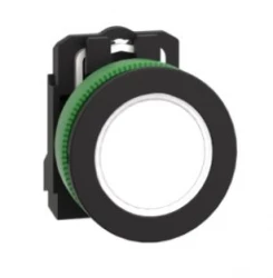 Harmony XB5 Przycisk płaski plastik. biały fi30 gładka soczewka zintegrowana dioda LED 110...120 V AC XB5FVG1