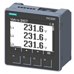 Miernik parametrów sieci PAC3220 z licznikiem energii x/1A lub x/5A AC MODBUS TCP/IP 24-60 V DC / 100-250V 7KM3220-1BA01-1EA