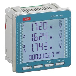 Miernik parametrów sieci NEMO 96 EA tablicowy 1-5A 690V A80-265VAC/110-300V DC PQA-klasa S pamięć 8Mb MFQ96021