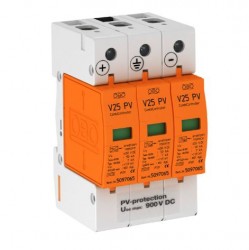 Ogranicznik przepięć PV ze zdalną sygnalizacją 900V DC 3P B+C Typ 1+2 7kA 3kV V25-B+C Typ 1+2 3PHFS900 5097448