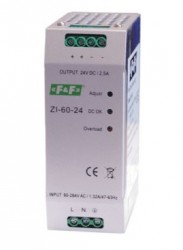Zasilacz impulsowy 230VAC/24VDC 60W 2,5A ZI-60-24