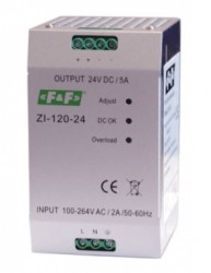 Zasilacz impulsowy 230VAC/24VDC 120W 5A ZI-120-24