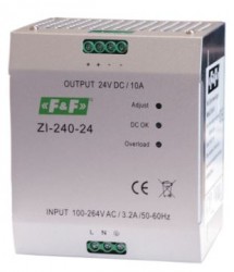 Zasilacz impulsowy 230VAC/24VDC 240W 10A ZI-240-24
