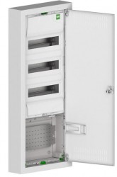 Rozdzielnica multimedialna natynkowa drzwi stalowe 5mm MSF TWIN RN 3x12 PE+N + 1X12 biała IP 30 2015-30