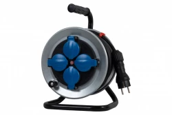 Przedłużacz na bębnie metalowym MINI-210 4x230V OWY 3x1,5 z termikiem - 20m
