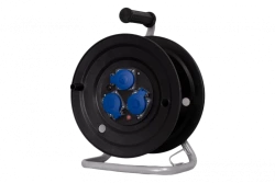 Rozgałęźnik na bębnie plastikowym NERO-290 3x230V IP44 + termik + kontrolka