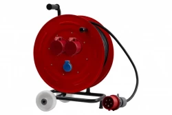 Przedłużacz siłowy na bębnie metalowym MAKARA-460 NK OPD 5x4  2x32A 5p, 230V, wtyczka 32A 5p - 30m