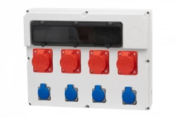 Rozdzielnica FEMO 18M - gniazda 2x16/5, 2x32/5, 4x230V /18 modułów/ IP44