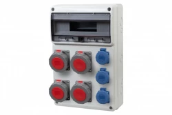 Rozdzielnica LEGATO 16M - gniazda 2x16A 5p, 2x32A 5p, 3x230V  /16 modułów/ IP65