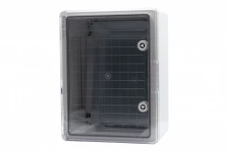 Szafa z tworzywa 300x400x220 mm IP65 drzwi przeźroczyste