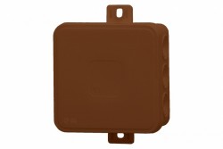 Puszka hermetyczna V5, termoplast 75x75x41 IP54, brązowa - klik, 12 osłabień