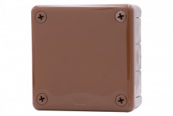 Puszka hermetyczna H55-M 98x98x42 IP55 12-wylotowa brązowa