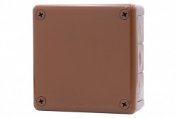 Puszka hermetyczna H55-L 118x118x46 IP55 12-wylotowa brązowa