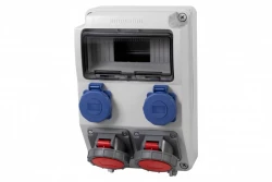 Rozdzielnica CAJA 9M - gniazda 2x16A 5p, 2x230V  /9 modułów/ IP65