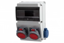 Rozdzielnica LAGO 10M - gniazda 16A 5p, 32A 5p, 2x230V  /10 modułów/ IP65