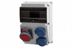Rozdzielnica LAGO 10M - gniazda 16A 5p, 2x230V  /10 modułów/ IP65