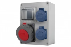 Rozdzielnica R-240 4M - gniazda 16A 5p, 2x230V  /4 moduły/ IP65