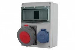 Rozdzielnica R-240 8M - gniazda 32A 5p, 230V  /8 modułów/ IP65