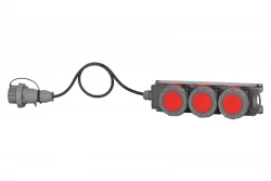Rozdzielnica TRIBOX - gniazda 3x32A 5p, przewód OPD 5x4mm2 - 10m z wtyczką 32A 5p  IP65