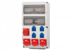 Rozdzielnica CAJA 26M - gniazda 16/5, 3x32/5, 4x230V /26 modułów/ IP44