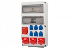 Rozdzielnica CAJA 26M - gniazda 16/5, 3x32/5, 6x230V /26 modułów/ IP44