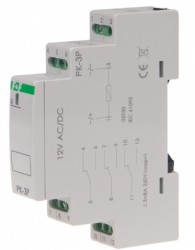 Przekaźnik instalacyjny 3P 8A 12V AC/DC PK-3P12