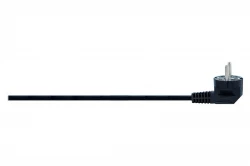 Przewód przyłączeniowy - wtyczka kątowa OWY (H05VV-F) 3x1mm2 - 3m - czarny
