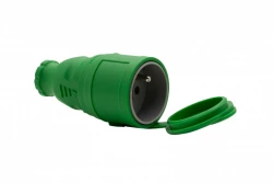 Gniazdo gumowe NOVA 230V 16A IP44 zielone