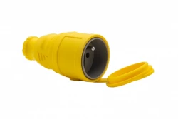 Gniazdo gumowe NOVA 230V 16A IP44 żółte