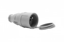 Gniazdo gumowe NOVA 230V 16A IP44 szare