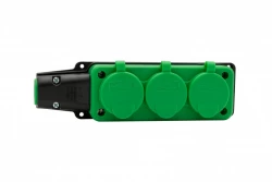 Listwa gumowa 3x230V 16A IP54 zielona