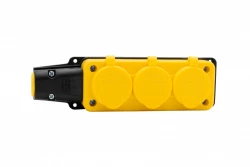 Listwa gumowa 3x230V 16A IP54 żółta