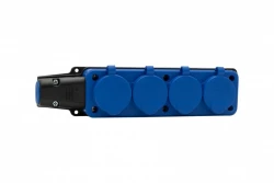 Listwa gumowa 4x230V 16A IP54 niebieska